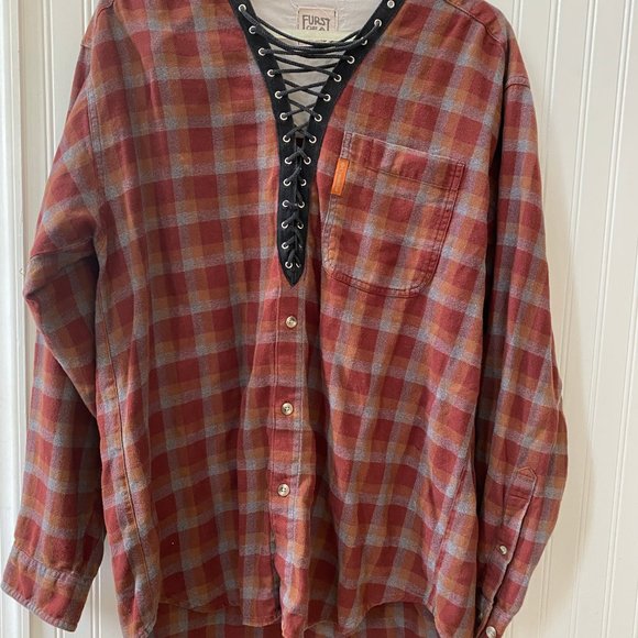 NWOT Lace up flannel